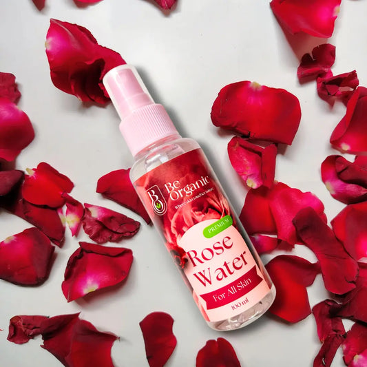 100% Pure Organic Rose Water for Face, Skin 100ml Be Organic