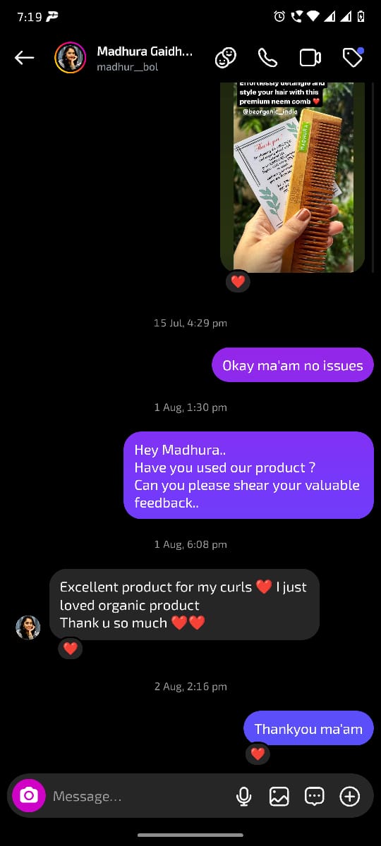 be organic customer review
