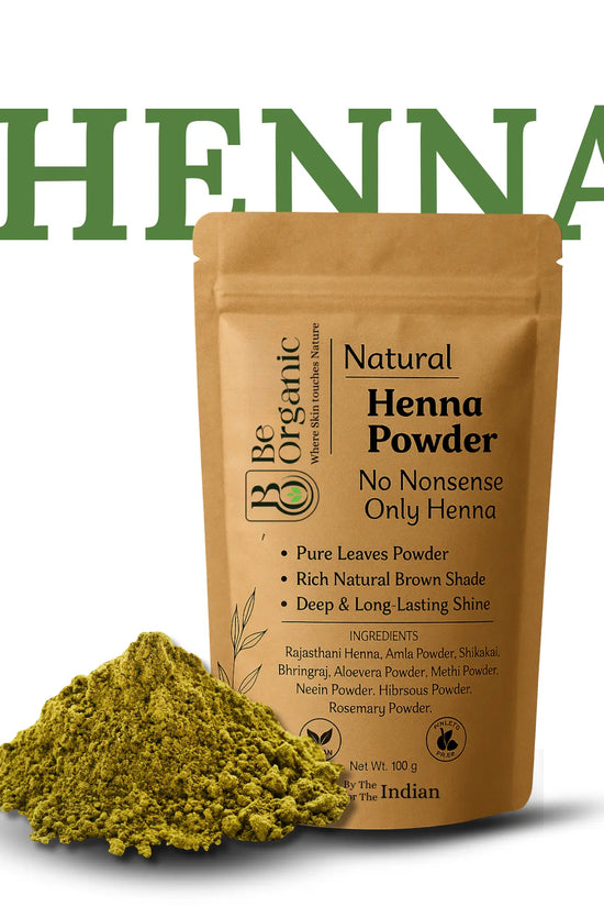 Ayurvedic henna powder for natural hair dye and growth
