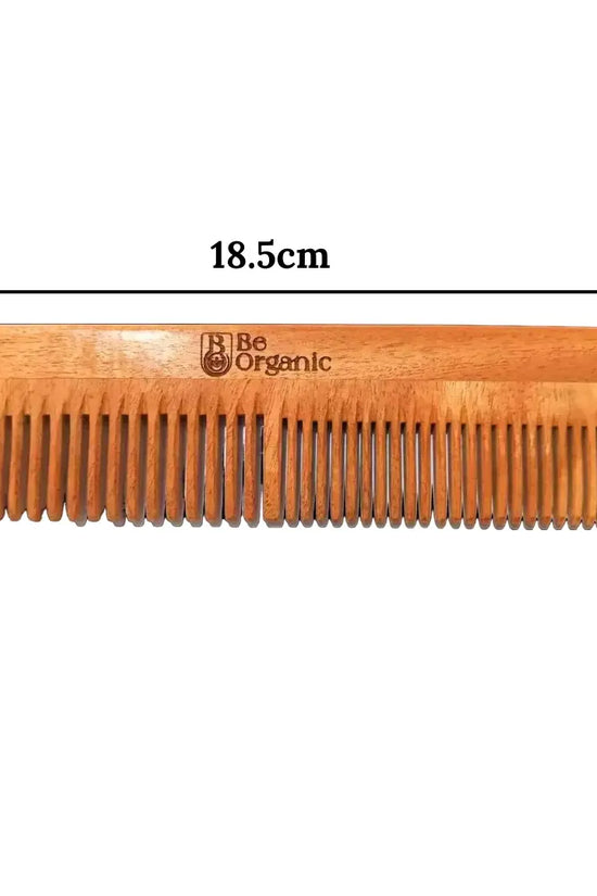 Dual Tooth Neem Comb Made with Pure Young Neem Soaked in Oil for 72 Hrs Be Organic