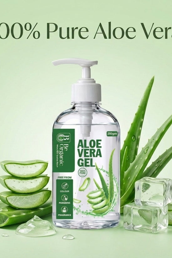 Be Organic 100% Pure Aloe Vera Gel for Skin & Hair - Hydrating & Soothing (250g)