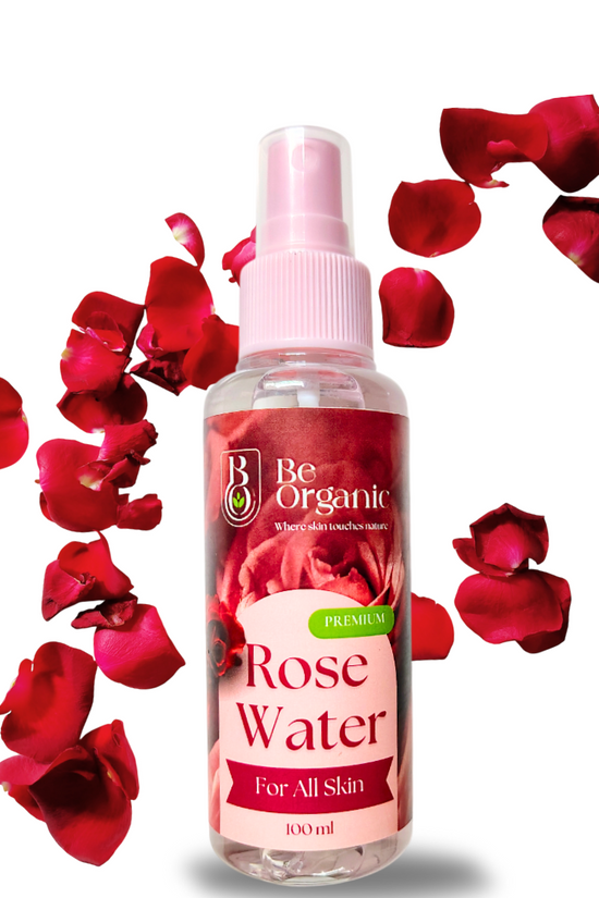 100% Pure Organic Rose Water for Face, Skin 100ml Be Organic
