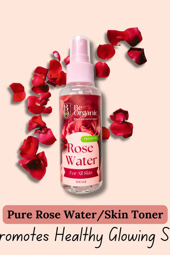 100% Pure Organic Rose Water for Face, Skin 100ml Be Organic