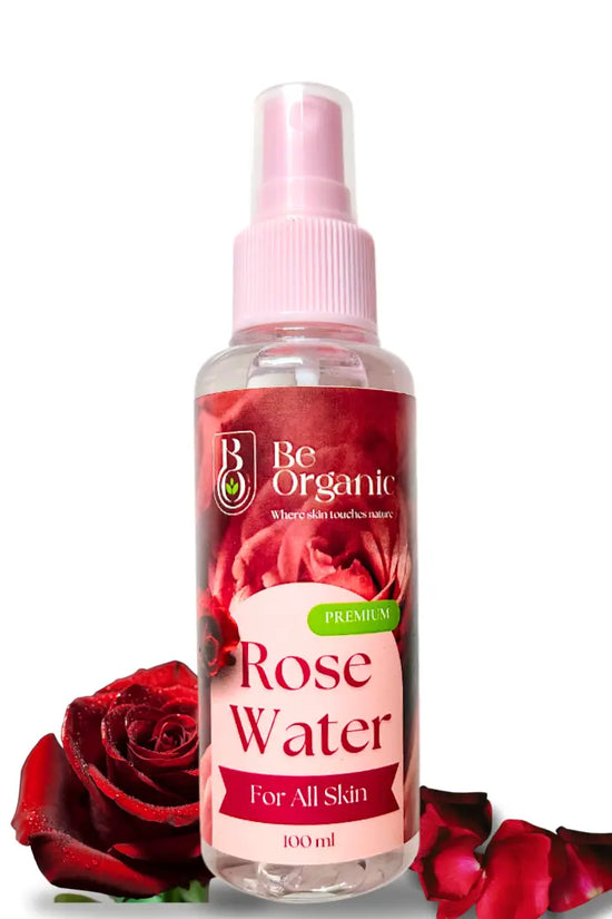 100% Pure Organic Rose Water for Face, Skin 100ml Be Organic