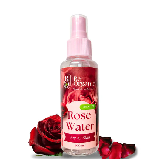 100% Pure Organic Rose Water for Face, Skin 100ml Be Organic