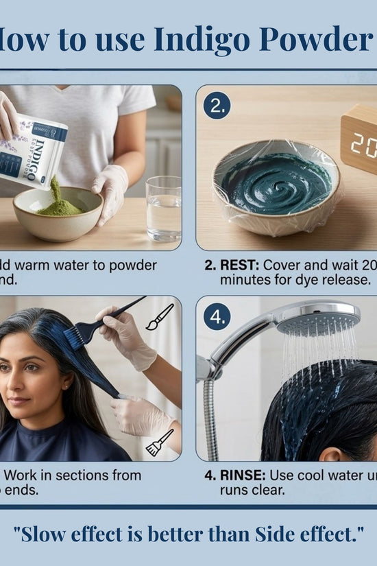Be Organic 100% Pure Indigo Leaf Powder | Natural Hair Color (100g)