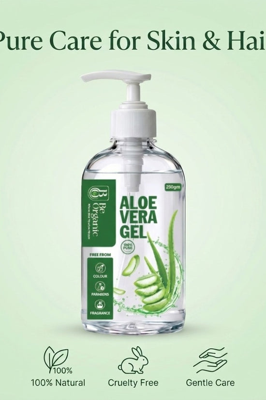 Be Organic 100% Pure Aloe Vera Gel for Skin & Hair - Hydrating & Soothing (250g)
