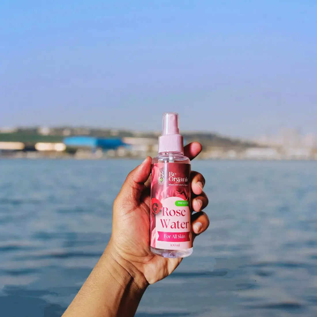 100% Pure Organic Rose Water for Face, Skin 100ml Be Organic