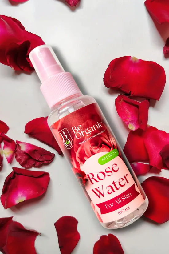 100% Pure Organic Rose Water for Face, Skin 100ml Be Organic