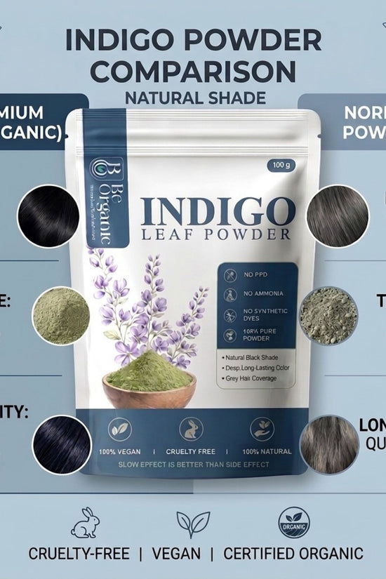 Be Organic 100% Pure Indigo Leaf Powder | Natural Hair Color (100g)