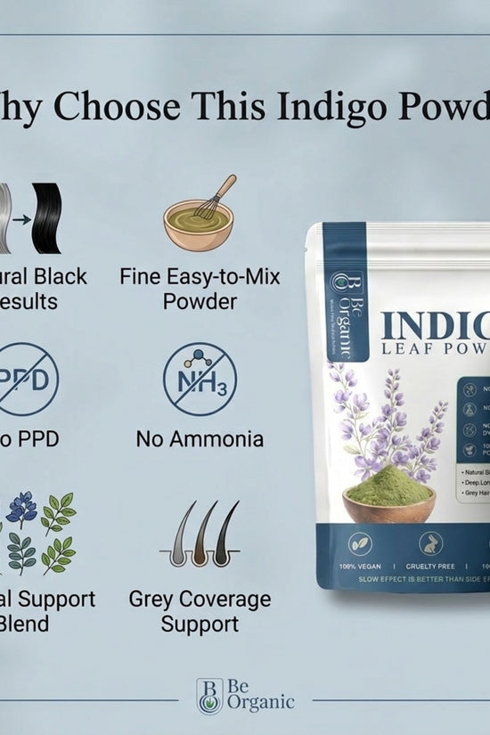 Be Organic 100% Pure Indigo Leaf Powder | Natural Hair Color (100g)