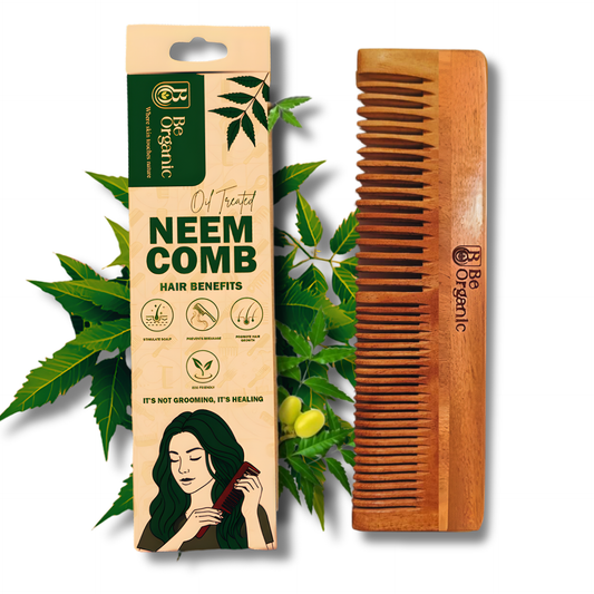 Dual Tooth Neem Comb Made with Pure Young Neem Soaked in Oil for 72 Hrs