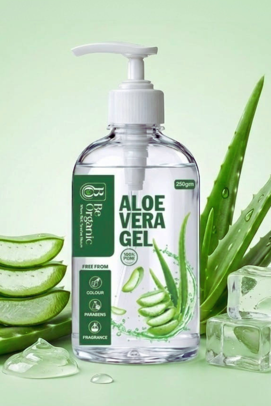 Be Organic 100% Pure Aloe Vera Gel for Skin & Hair - Hydrating & Soothing (250g)