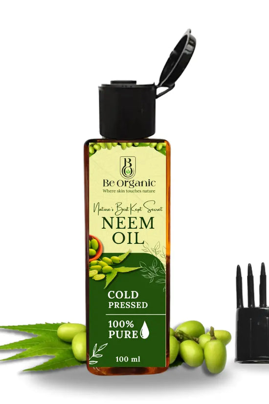 Cold Pressed Neem Oil for Hair, Skin & Scalp – 100% Pure | Be Organic Be Organic