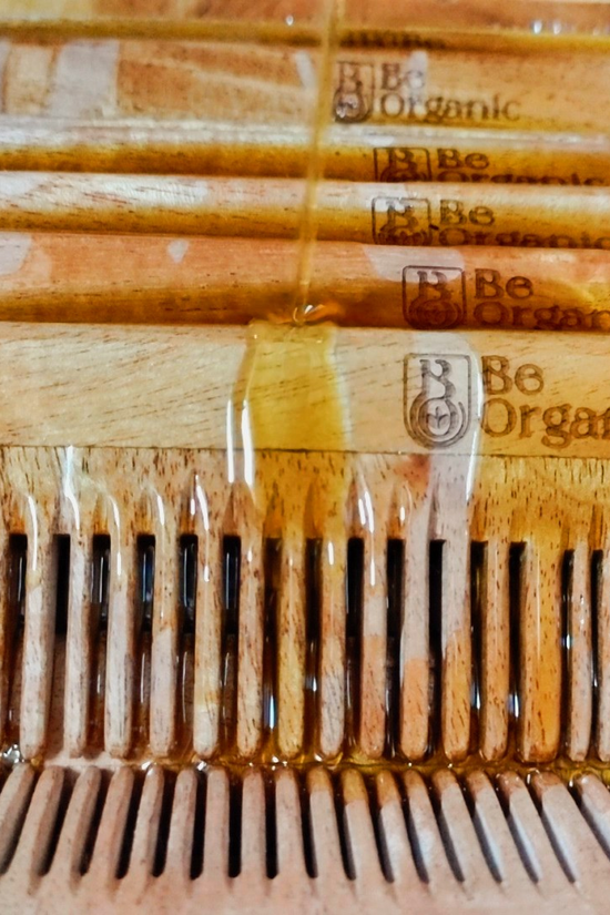 Neem Wood Comb – Wide Tooth Handle Comb | Anti-Frizz & Hair Fall Control Be Organic