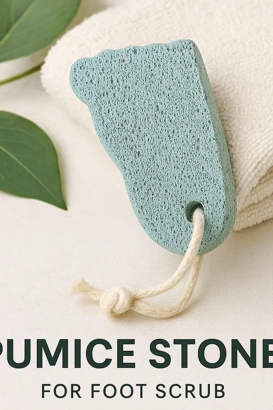 Be Organic Foot-Shaped Pumice Stone for Cracked Heels & Dead Skin Removal – Natural Foot Scrubber Be Organic