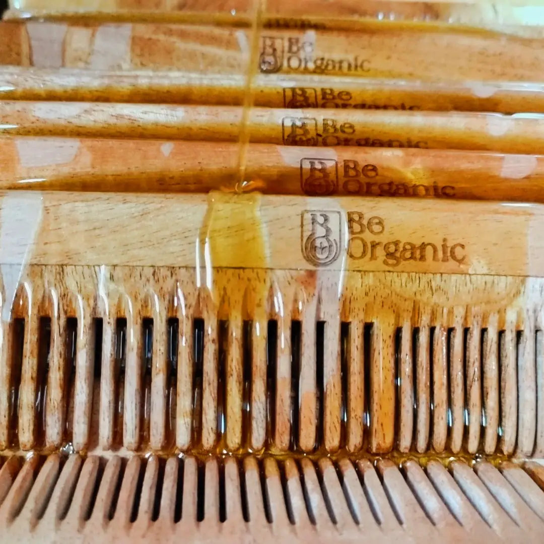 Dual Tooth Neem Comb Made with Pure Young Neem Soaked in Oil for 72 Hrs Be Organic