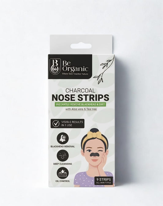 Be Organic Blackhead Remover Charcoal Nose Strips (Pack of 9)