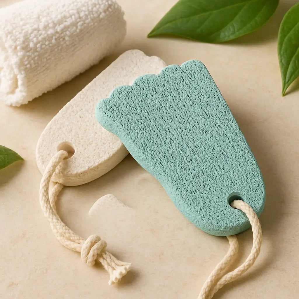 Be Organic Foot-Shaped Pumice Stone for Cracked Heels & Dead Skin Removal – Natural Foot Scrubber Be Organic