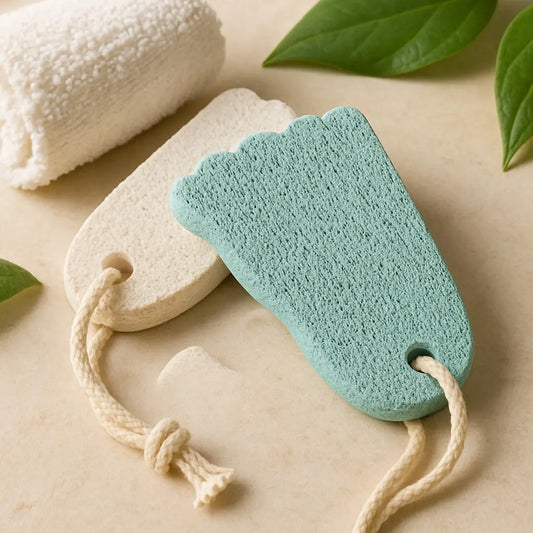 Be Organic Foot-Shaped Pumice Stone for Cracked Heels & Dead Skin Removal – Natural Foot Scrubber Be Organic