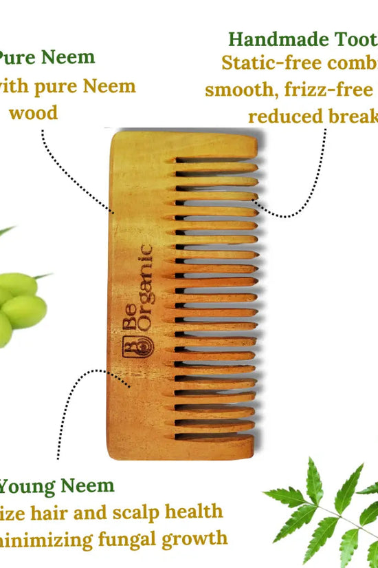 Neem Wood  Comb for Hair After Shampoo Comb Be Organic