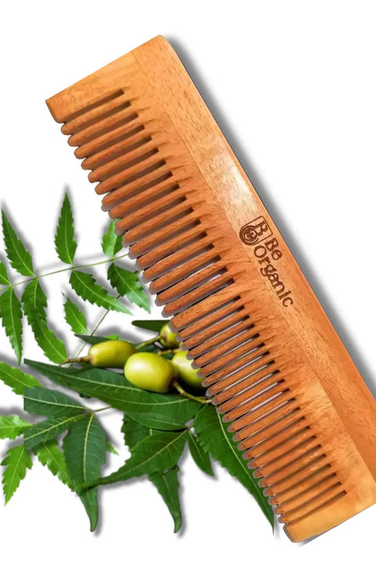 Dual Tooth Neem Comb Made with Pure Young Neem Soaked in Oil for 72 Hrs Be Organic